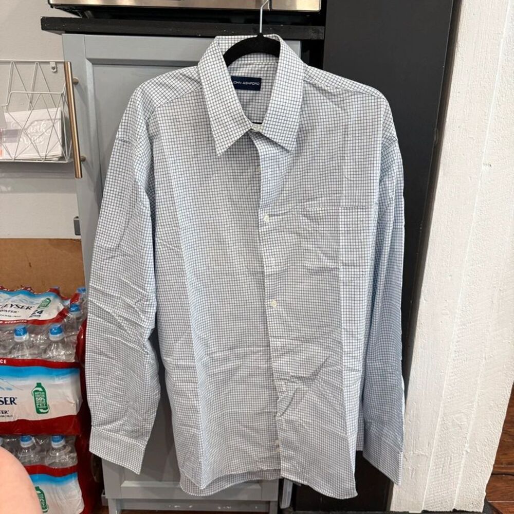 Vintage NWT John Ashford - xL - Grid button up shirt long sleeve